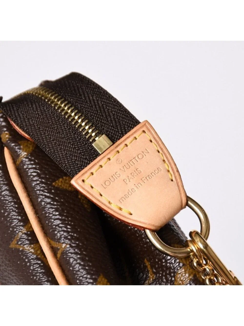 Louis Vuitton Pochette Monogram Brown Gold